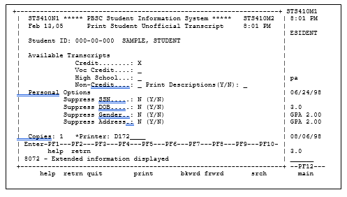 Student Information System 