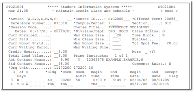 Scheduling e-Learning that meets at least one time on campus