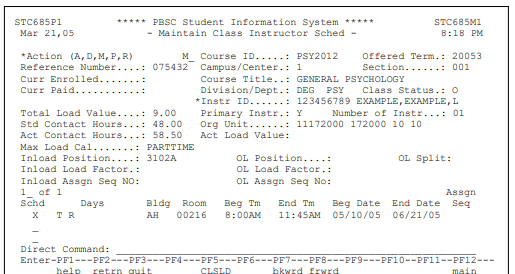 Assigning a Faculty Member to a Class