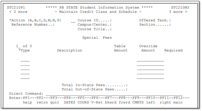 Panel 3 – Special Fees